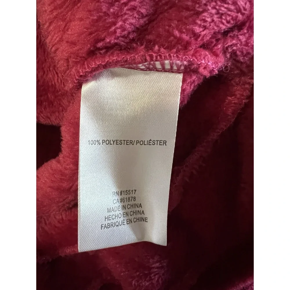 Penelope Mack Girls Toddler Red Fuzzy Jacket Size 3T‎ Hooded Full Zip Ears